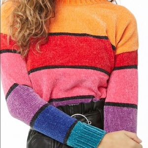 Oversized rainbow sweater